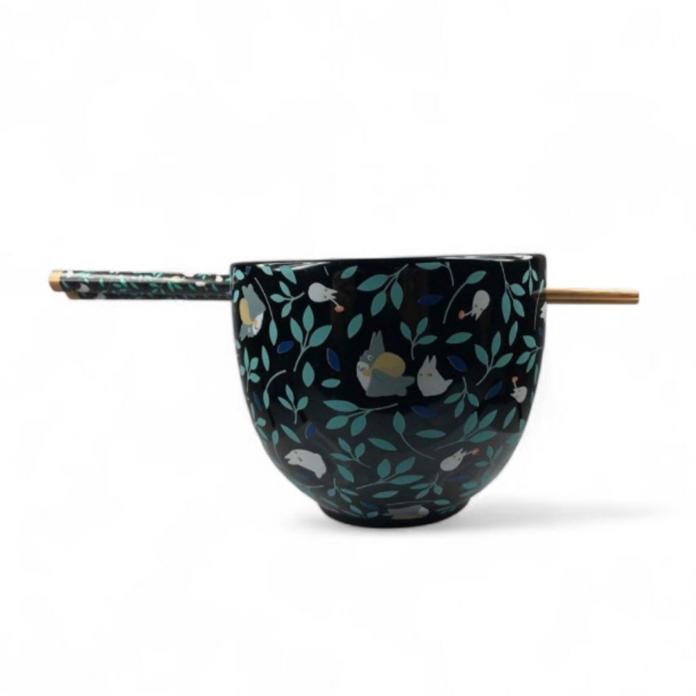 Her Universe Studio Ghibli My Neighbor Totoro Leaf Ramen Bowl With Chopsticks